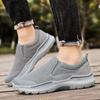 Men’s Outdoor Canvas Shoes Sneakers Driving Shoes Black Casual Plus Size  Slip On Wide Head Shoes for Farther