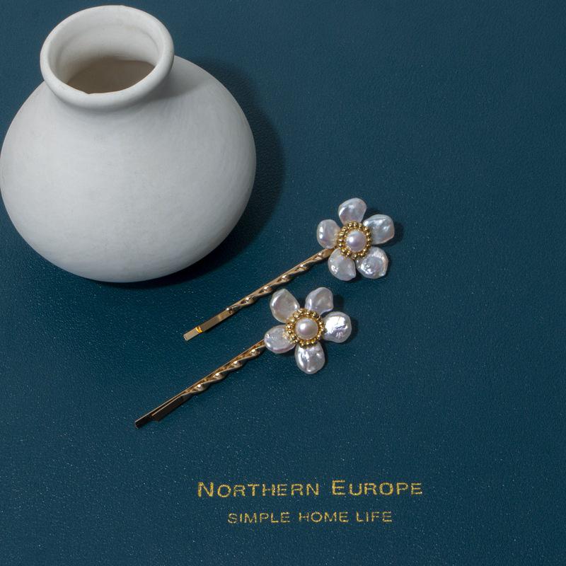 Retro Silver Fragment Hairpin with Gold Petals  Freshwater Pearls AK (21) 3.11.1