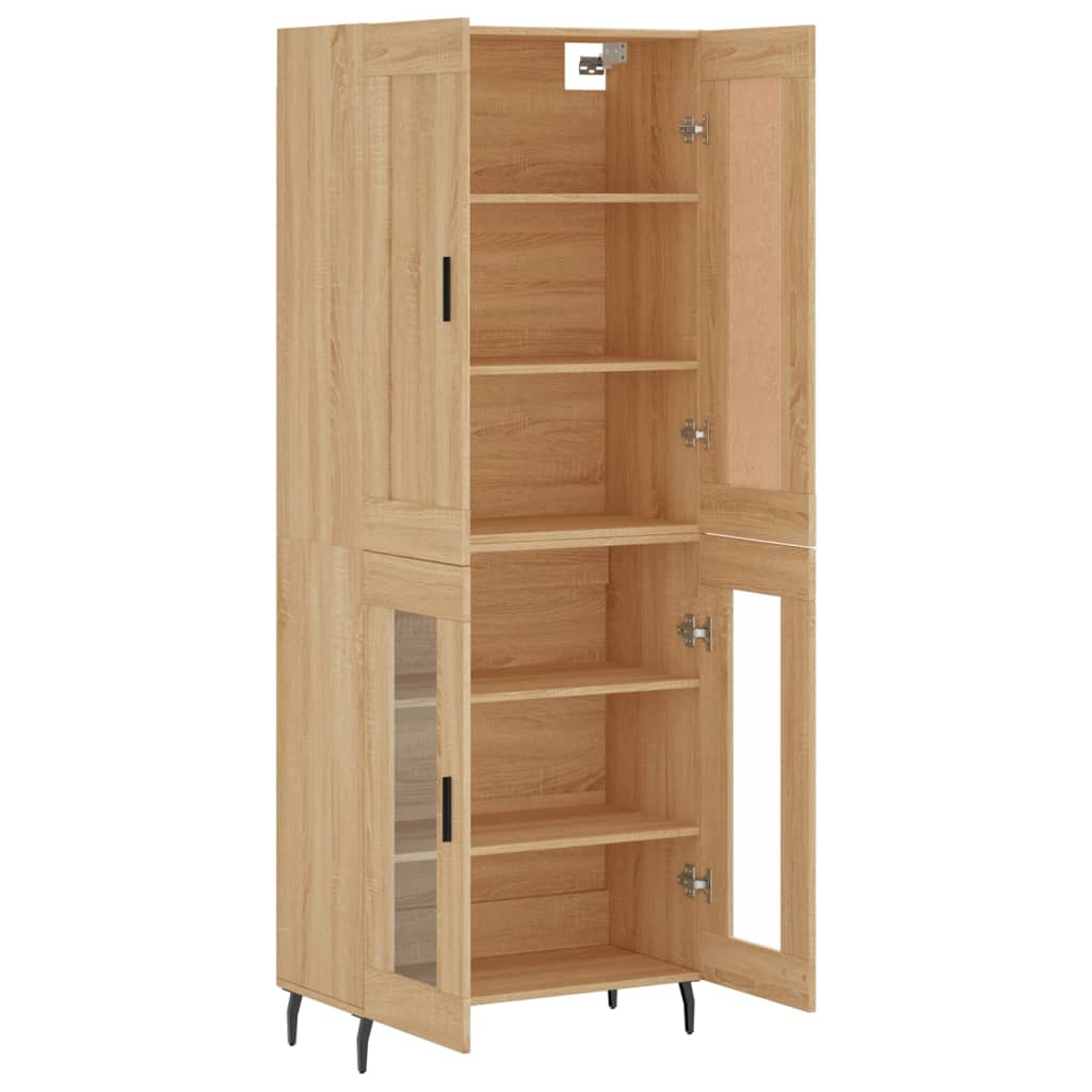 Highboard in Sonoma Oak Finish 69.5 x 34 x 180 cm Engineered Wood