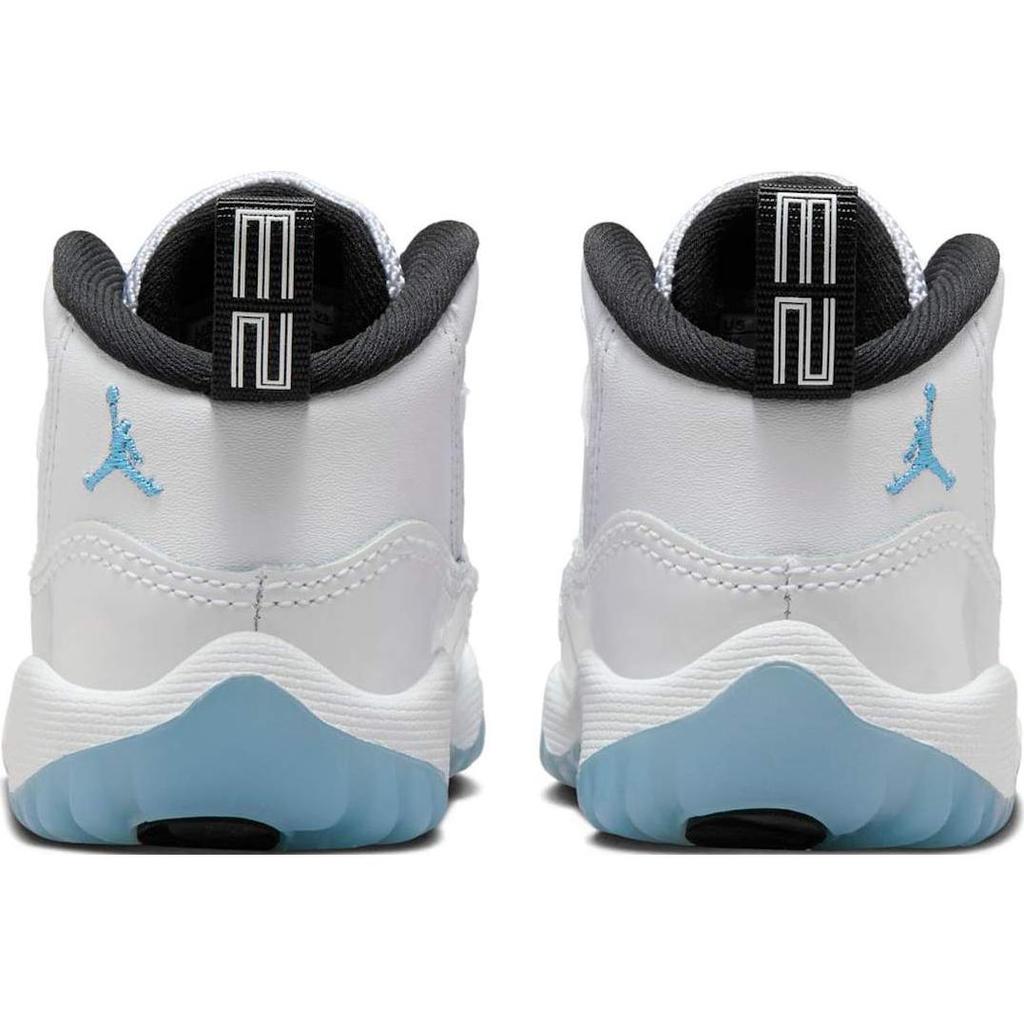 New Jordan Air Jordan 11 Anti-Slip Wear-Resistant High-Top Toddler Shoes White Blue Infant And Toddler 378040-104