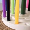 Multi Hole Circular Shape Silicone Candle Holder Molds Easy Demolding For Epoxy Resin Candlestick Plate Home Decoration
