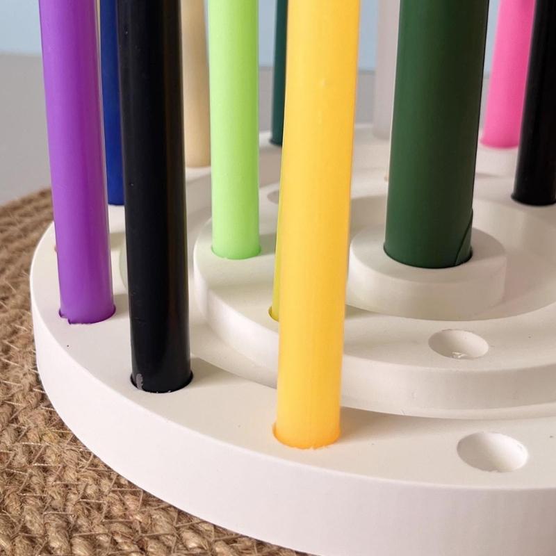 Multi Hole Circular Shape Silicone Candle Holder Molds Easy Demolding For Epoxy Resin Candlestick Plate Home Decoration