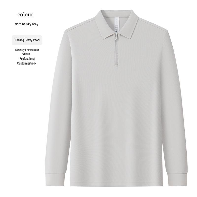 

High-End Heavyweight Long Sleeve Polo Shirt with Custom Logo and Embroidery XXXXL