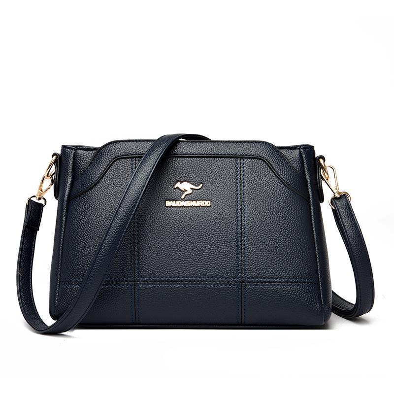 Mäkká pravá kožená taška cez rameno pre ženy Crossbody tašky Ležérne dámske kabelky Messenger taška