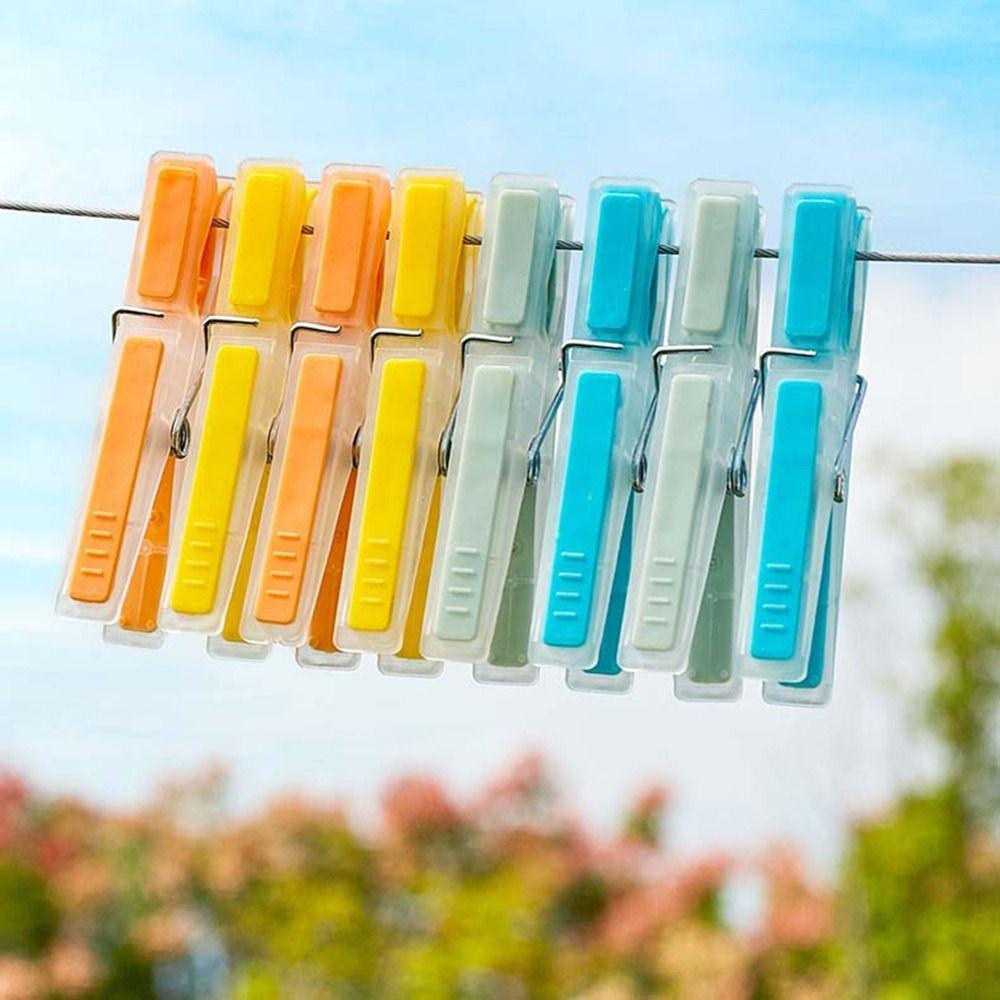 

24Pcs Windproof Laundry Clips Non-slip Washing Pegs Photo Crafts Clips Clothes Pegs Washing Line 24Pcs