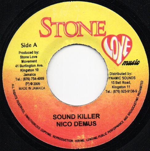 7inch Record NICODEMUS Sound Killer NONE Stone Love Musi 2005 Jamaica Reggae Ska Dub Used