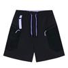Champion Outdoor Series Solid Color Mid-Rise Drawstring Comfortable Breathable Casual Shorts Women Shorts Basic-Black 162430512-4