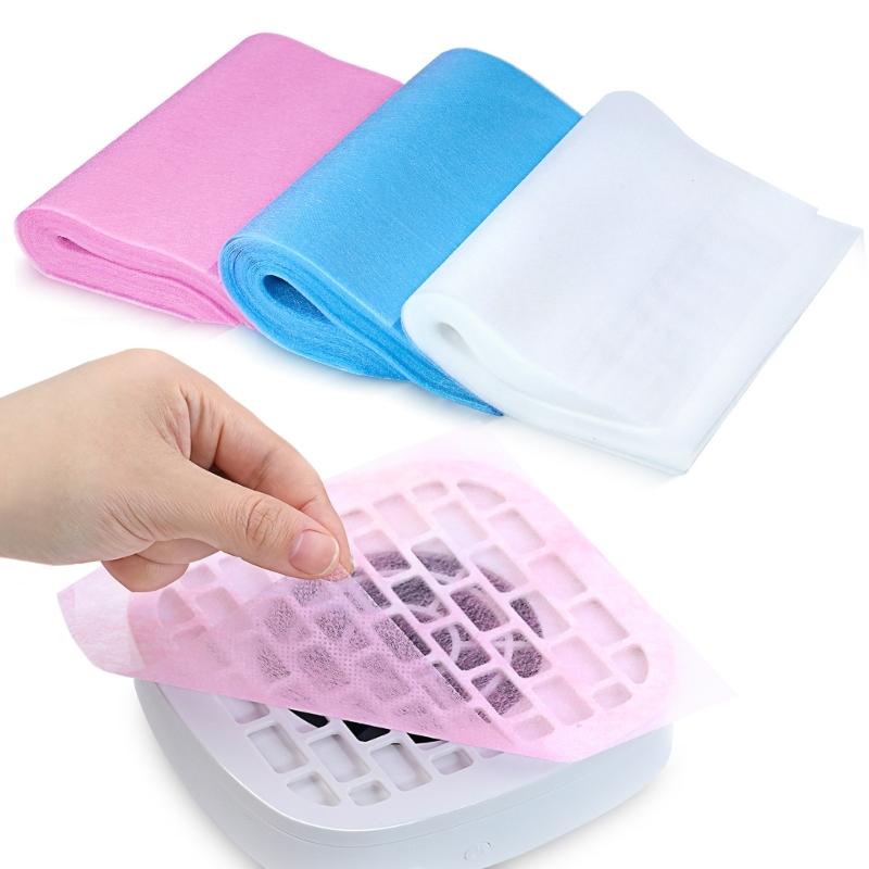 100 Pieces Nail Salon Vacuum Filter Sheets Single Use Dust Absorbing Pads For Nail Art Equipment Maintenance