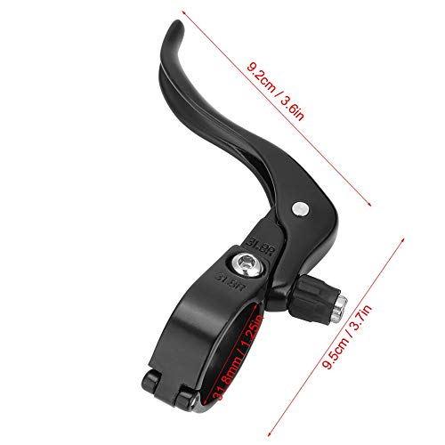 Auxiliary Brake Levers 31.8 (1 Pair) Bike Brake Levers, Road Bike Brake Lever Set, Universal Hand Brake Levers for Mountain Bikes (Black) Auxiliary Br