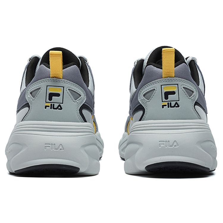 Fila Cube Fabric Synthetic Leather Comfortable Sports Low-Top Lifestyle Shoes Men Sneaker Moon-Rock-Gray F12M216130FLB