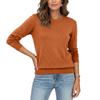Autumn and Winter New Foreign Trade Fashion Pullover Sweater Round Neck Long Sleeved Comfortable Knitted Sweater Women's Clothing