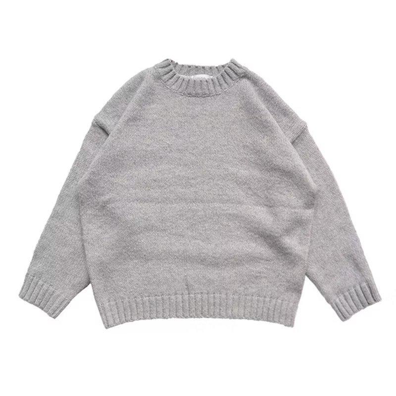 Unisexový japonský volný pletený zimní svetr - Trendy svetr s kulatým výstřihem pro muže a ženy