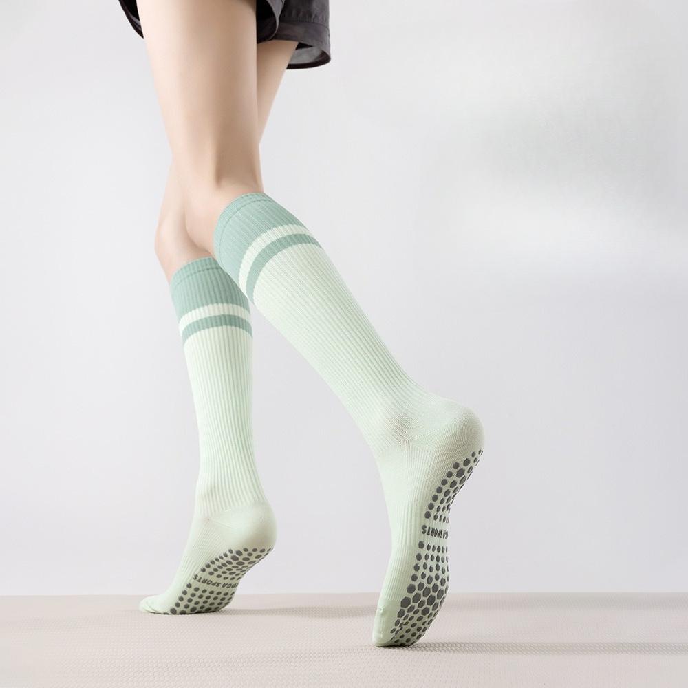 Summer Stress Yoga Socks, Women's Anti-slip Fitness Calf Socks, Running and Skipping Rope Long Stockings, Sweat-absorbing Compression Sports Socks
