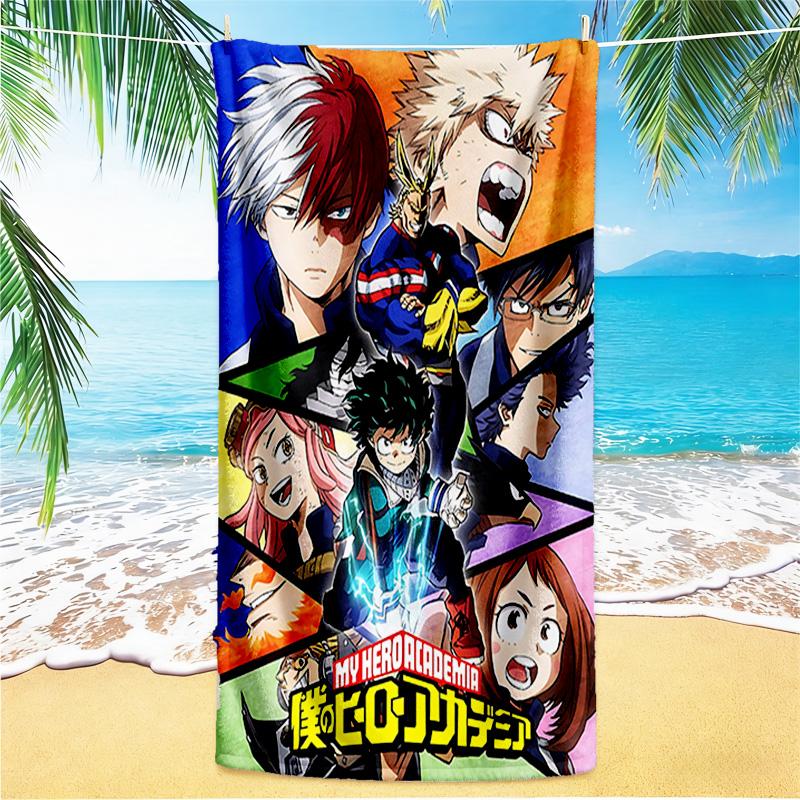 1pc Two Heroes Hero Academia beach towel,quick drying absorbent beach towel,outdoor sports swimming beach towel,Soft and comfortable Y7226