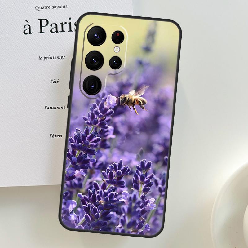 Lavender Purple Flowers Case For Samsung Galaxy S26 Ultra S25 S24 S23 S21 S22 Ultra S10 S20 Plus S25 FE Phone Cover