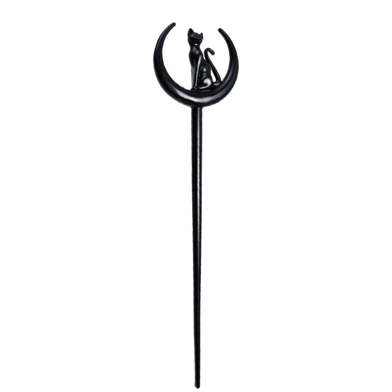 

Vintage Inspired Moon Hair Clip for Halloween Stand Out Accessory for Costume Cosplay Party and Stage Performances