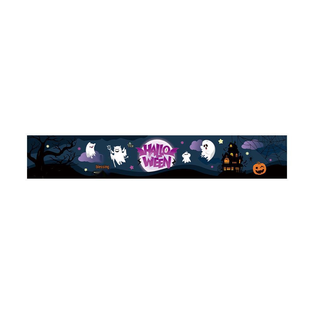 Customizable Day of the Dead Skull Banner for Halloween Party Decorations