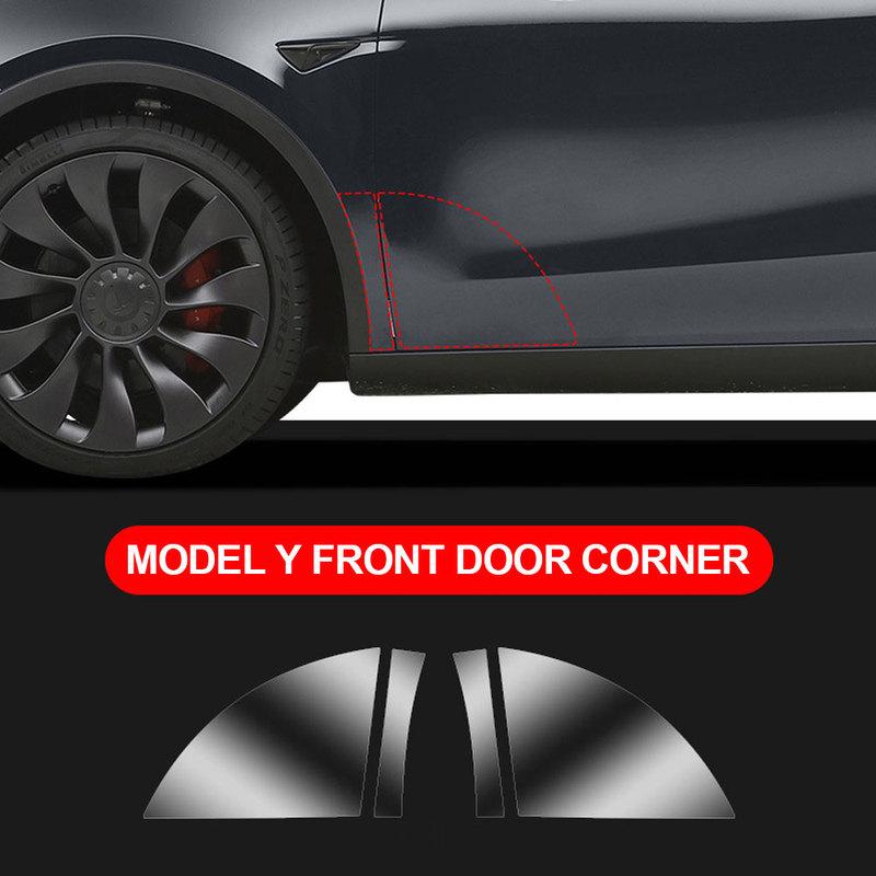 For Tesla Model3/Y 2017- Front Door Rear Door Extended Protective Film Invisible Car Clothing PPF Lamp Film Set Decoration