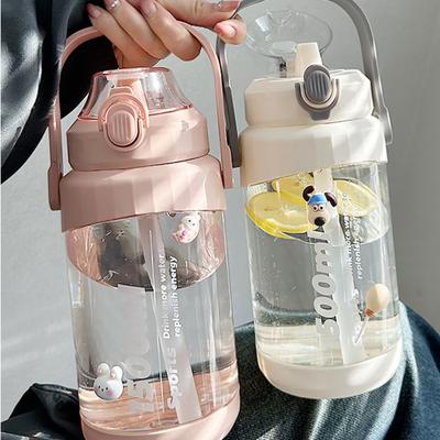 Large Capacity Sports Fitness Water Cups with Straw Sports Fitness Water Cup  Outdoor Sports