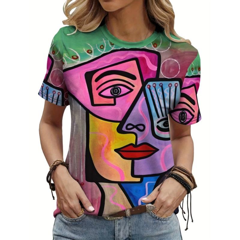 2025 Fashion Black Anime 3D Print Women T-Shirts Summer Little Girl Graphic Crew Neck Short Sleeve Top Harajuku Woman Clothes