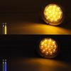 Ygmylandbb LED Truck Tail Lamp Trailer Tail Light 24V Turn Signal Universal Round Truck Trailer Boat Tail Light Yellow Patterned Lens Set of 2