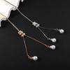 Adjustable Long Pendant Necklace with Extender Chain Minimalist Alloy Jewelry for Women Elegant Layering Piece for Sweaters Dresses