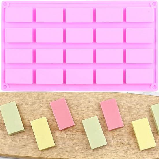 20 Cavity Rectangle Silicone Candy Molds For Candy Chocolate