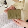 Korean Style Mini Coin Purse Multiple Card Slots Wrinkled Card Holder Button Foldable Wallet  Women