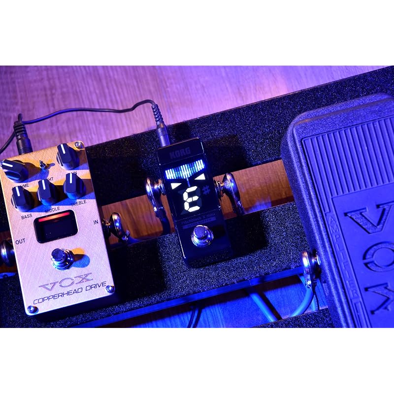 KORG Pitchblack X mini Guitar/Bass Pedal Tuner: Compact, Space-Saving, High-Precision ±0.1 Cent Ultra Buffer with Strobe Tuning Function (PB-X-MINI)