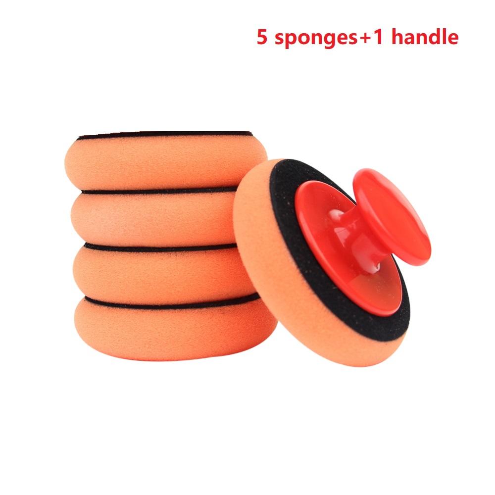 1/5pcs Car Wash Wax Polish Pad Polishing Pad Sponge Car Cleaning Cloth Microfiber Applicator For Auto Polisher Waxing Sponge