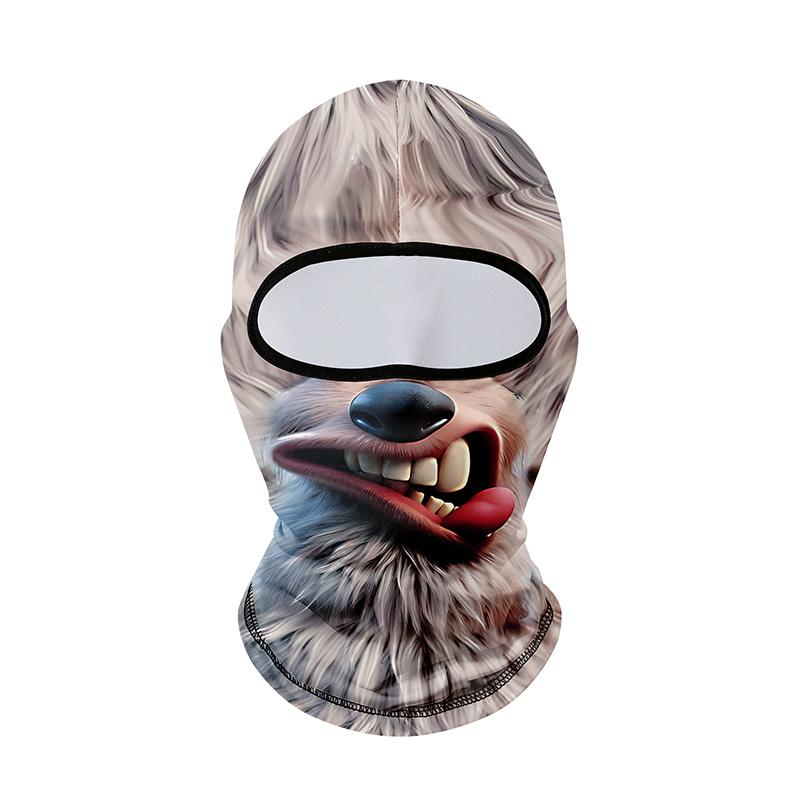 Balaclava Estampada de Animal Gato Cachorro Gorila Máscara Facial Unissex Adulto Esportes e Festa Fantasia Capuz para Cosplay ao Ar Livre