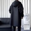ROMON Men's Hooded Mid-Length Trench Coat