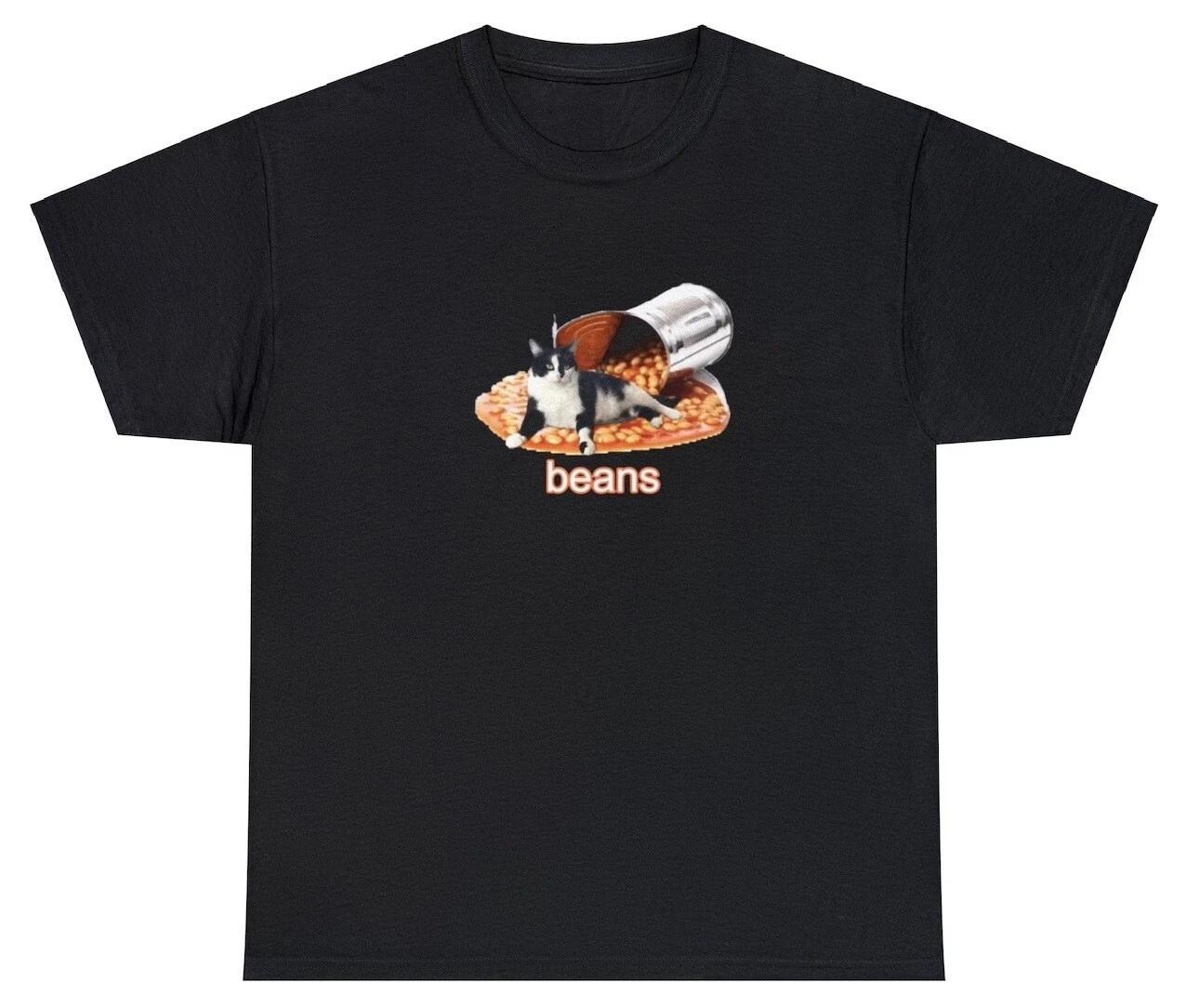

Cat In Can Of Beans T Shirt Funny Oddly Specific Cursed Ironic Weird Tee M