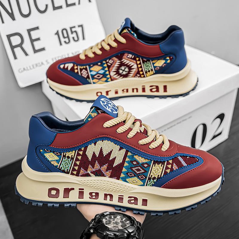 

Men s shoes 2024 autumn new youth feeling national tide low-top casual shoes dad youth comfortable sports Forrest Gump tide shoes 39 красный
