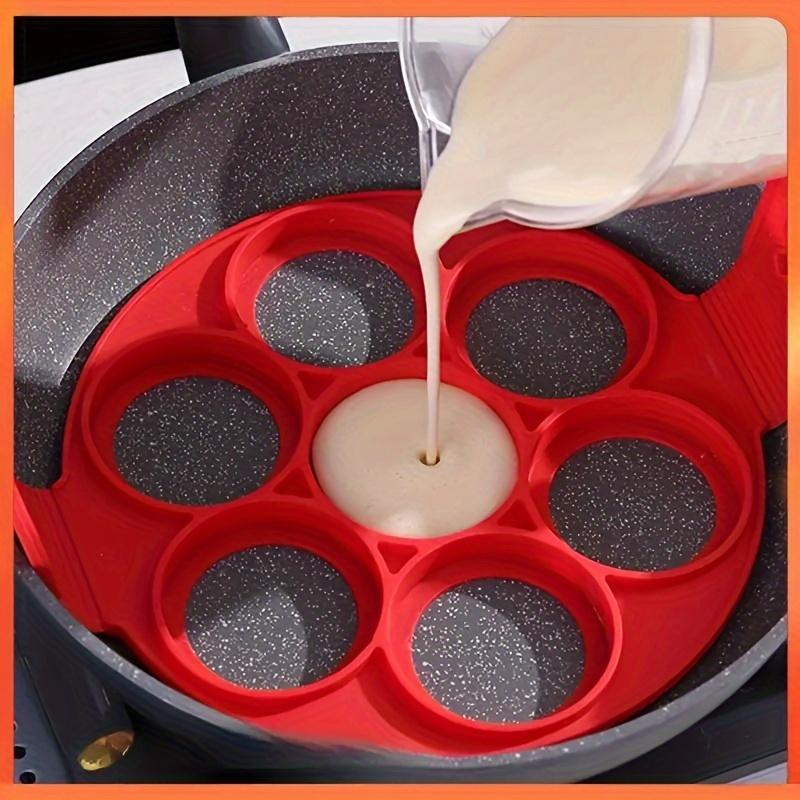 Versatile 7-Shaped Nonstick Silicone Pancake Maker with Egg Ring for Family Cooking and Restaurant Use, Kitchenware Gadgets