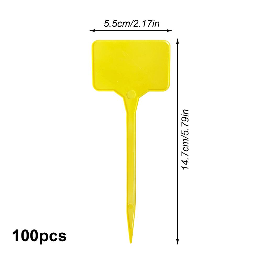 

Plant Name Stakes 100-Pieces T-Type Succulents Marker Labels Seedling Nursery Name Sign Writable Garden Plant Tag For Succulents жовтий