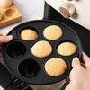 Yousheng 4Pcs Round Air Fryer Silicone Baking Tray Set Anti-Stick Air Fryer Pan Hot Dog Rack 7 Cavity Cake Mold Gift for Cooking Enthusiasts