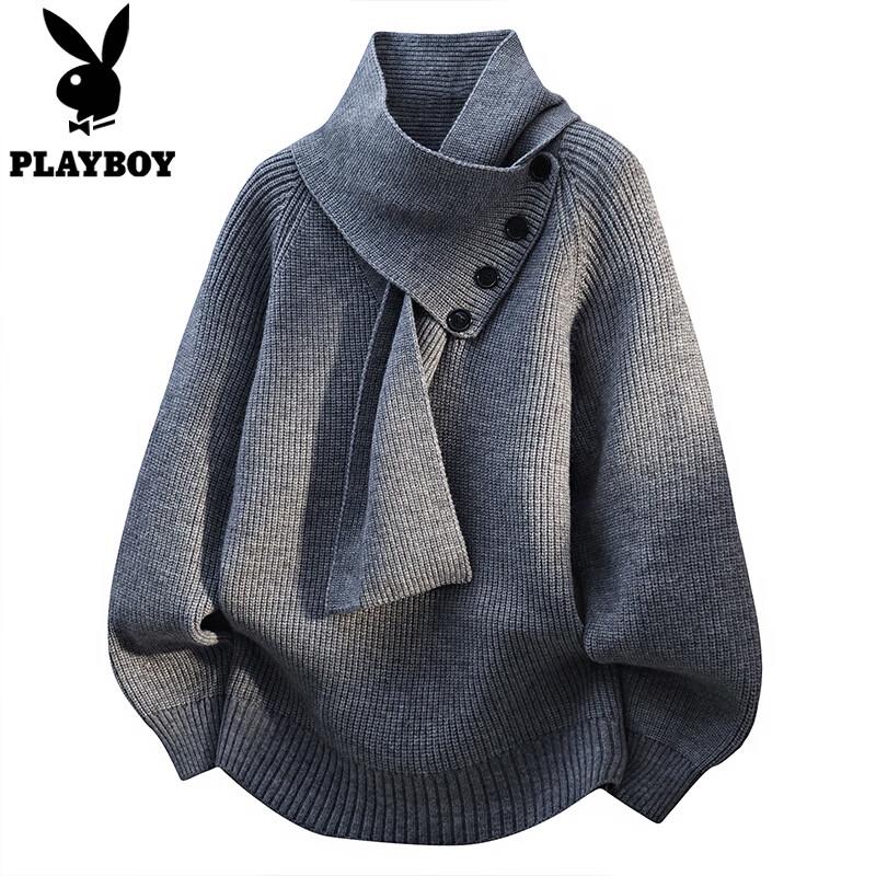 PLAYBOY Men's Thickened Knit Sweater