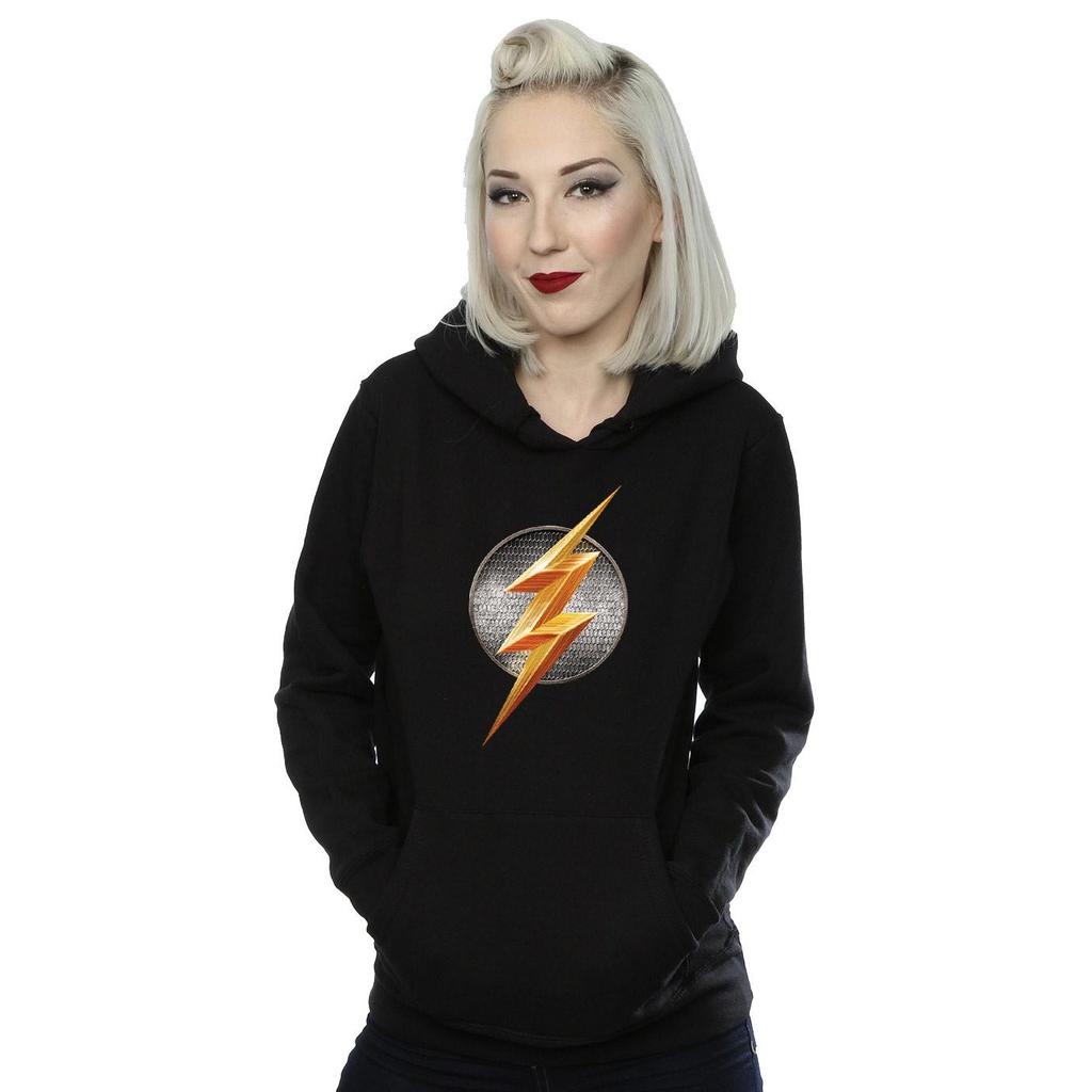 DC Comics Womens/Ladies Justice League Movie Flash Emblem Hoodie