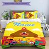 3pcs Hey Duggee3 Cover Set - Personalized Name, HD Printed Bedding with 1 Cover and 2 Pillowcases - Perfect for Home Decor, Easy Care