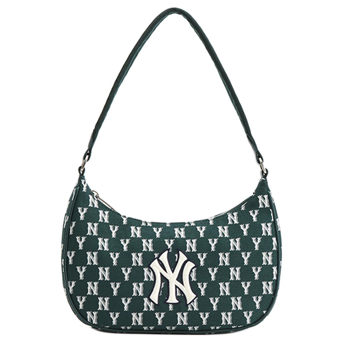 

MLB New York Yankees Couple Fashion Casual Vintage Classic Interwoven Letter Faux Leather Tote Bag Unisex Bags Dark-Green 3ABQS102N-50GND One Size+Shopping Bag