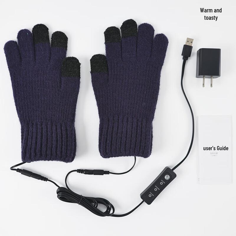 USB-перчатки с подогревом, для сенсорного экрана, с полными пальцами