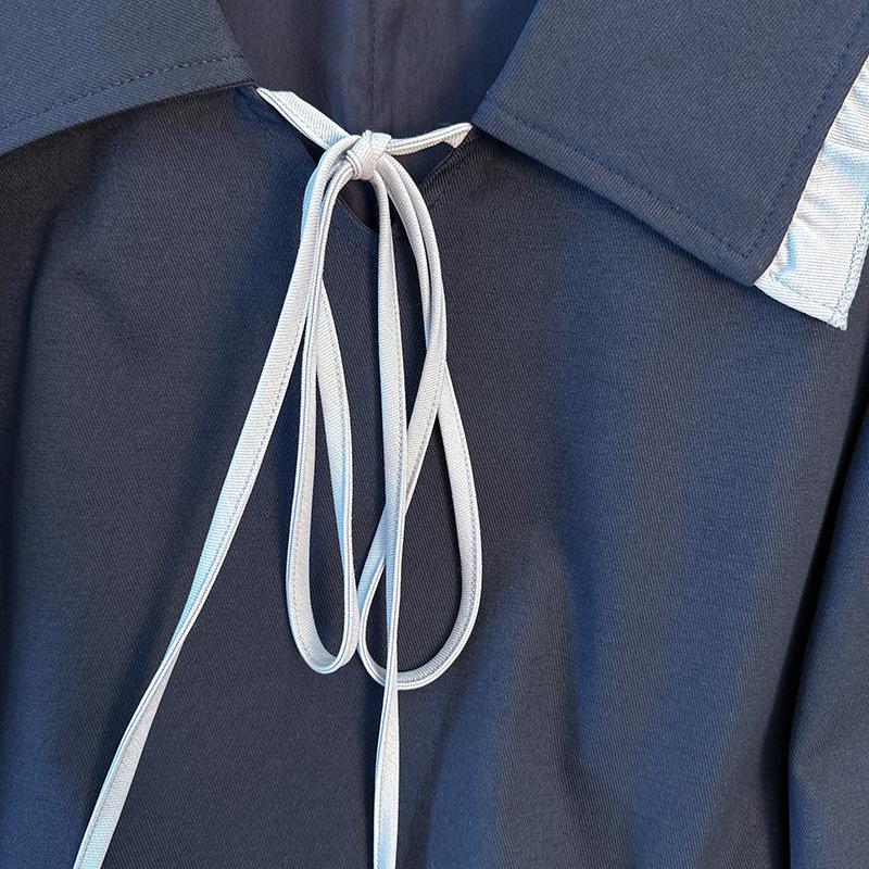 Plus-size Women's Slimming Dress for Spring and Autumn, Youthful and Trendy, A-line Pleated Style with High Fashion Sense.