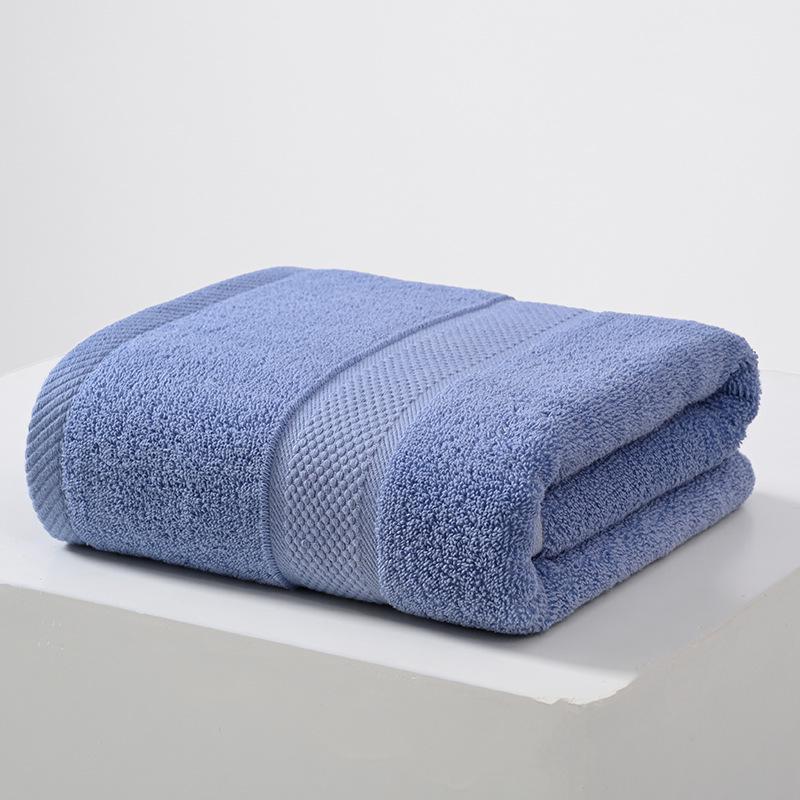 Premium Large Class A Pure Cotton Bath Towel 70x140cm, Thickened with Polyester-Cotton LOGO, Ideal for Beach or Gift, Supermarket Class B