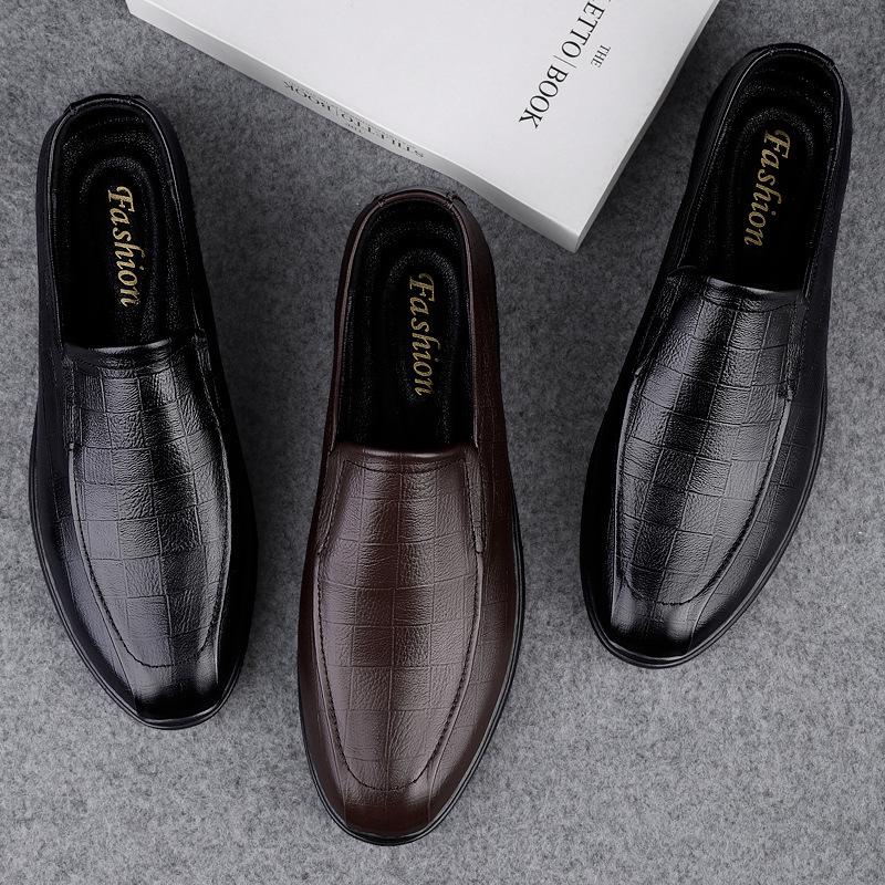 Men's Leather Loafers: Formal & Casual Cowhide Breathable Shoes