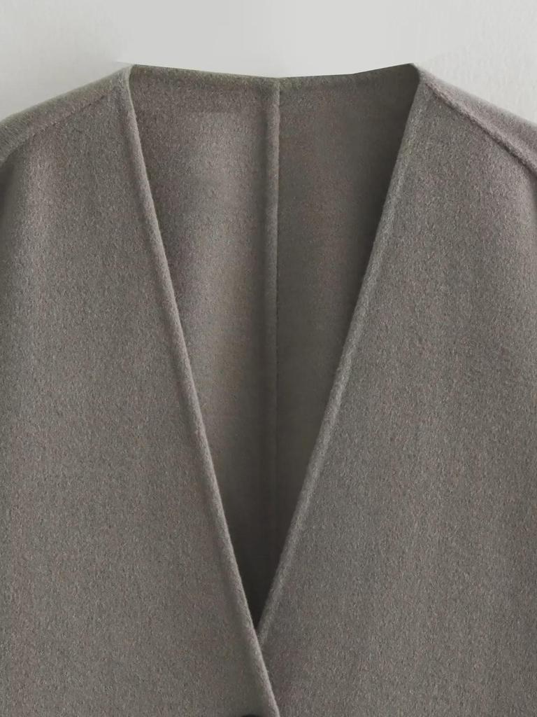 2024 Women's Woolen Kimono-Style Spring Coat