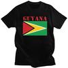 Custom Male Guyana Flag T Shirt Short Sleeves Cotton Tshirt Classic Tshirt Casual Tee Slim Fit Clothing