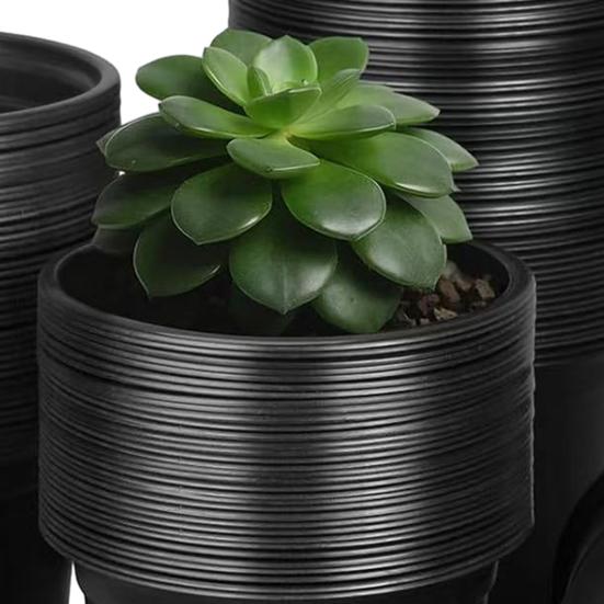 Seedlings Pots with Drainage Holes Plastic Plant Nursery Pots Seeds Starter Pots for Succulents Flowers Herbs Transplanting Indoor Outdoor Gardening