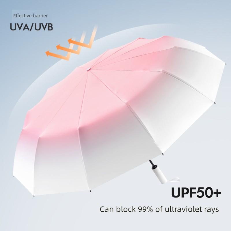 Good-looking Automatic Umbrella Women Rain Or Shine Dual-Purpose Umbrella Extra Large Thickened Parasol Male Student School Special Sunshade