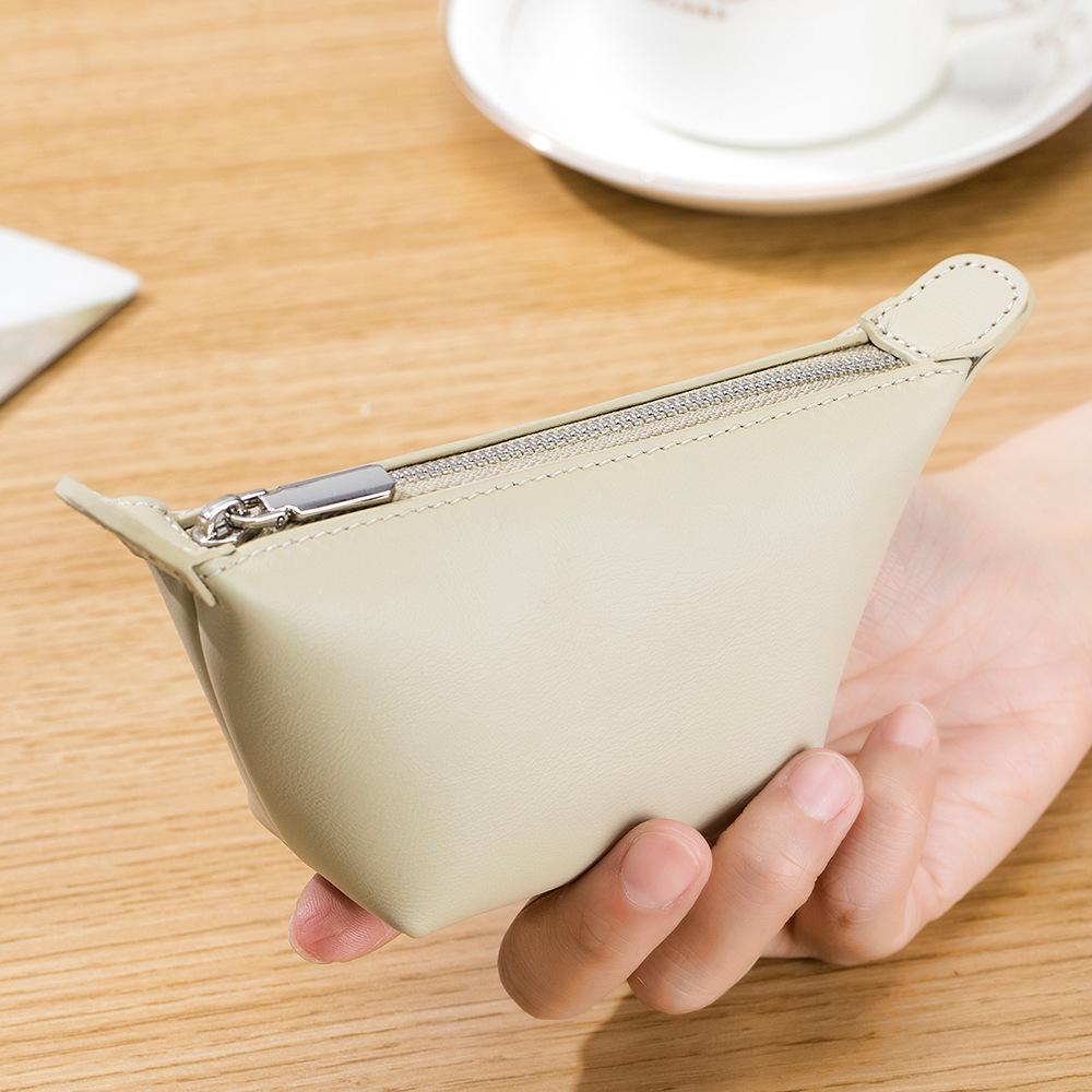 New creative vegetable tanned cowhide mini dumpling change bag women, niche coin key storage bag